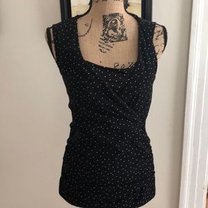 Ann Taylor NWOT polka dot wrap top